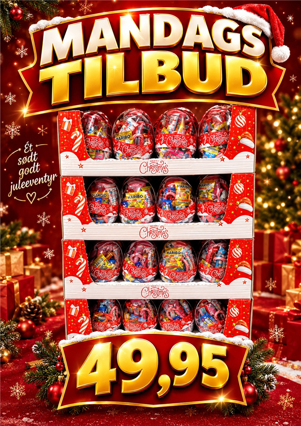 Jule æg med slik